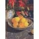 WATERMARK GREETING CARD LILIUMS LEMONS & INDIGO CLOTH